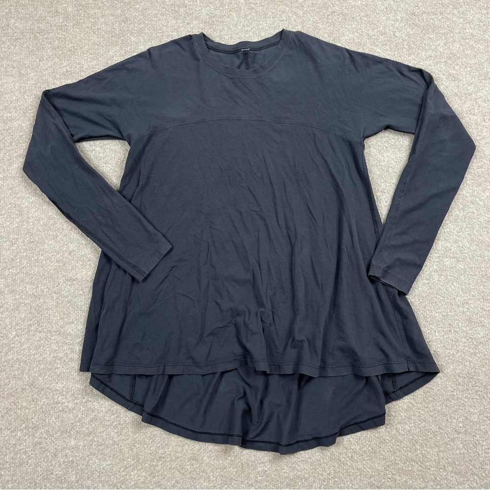 LULULEMON LONG SLEEVE SHIRT WOMEN'S MEDIUM BLACK PERFORMANCE ACTIVE